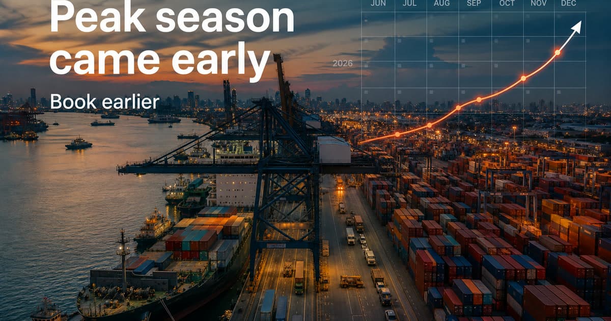 Peak Season 2026 Came Early: How Shippers Should Book Through It