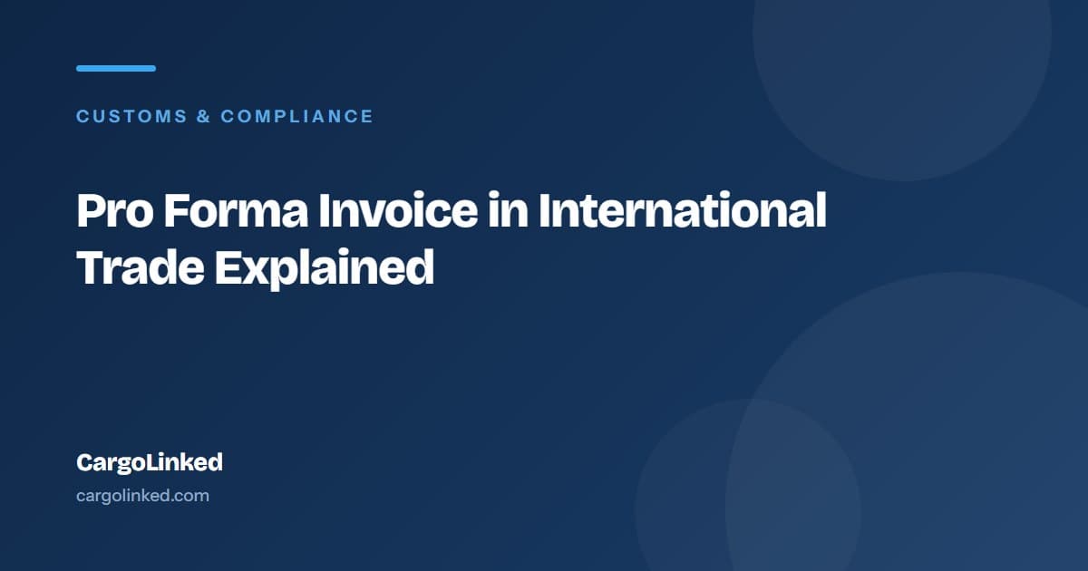 Pro Forma Invoice in International Trade Explained