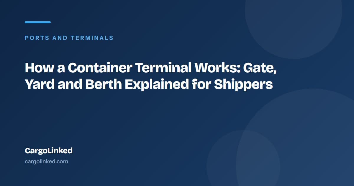 How a Container Terminal Works: Gate, Yard and Berth Explained for Shippers